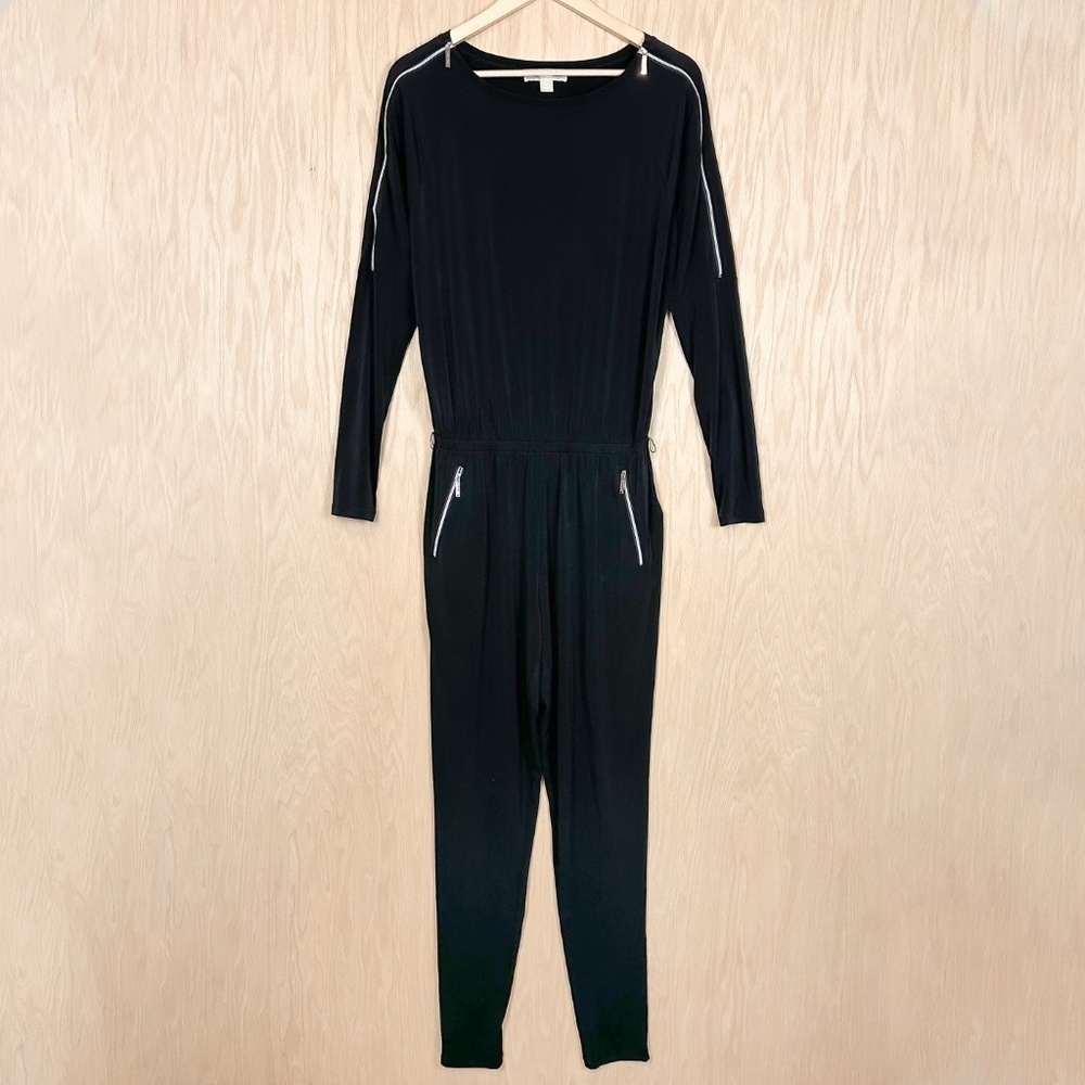 Michael Kors Black Zipper Jumpsuit - Picture 2 of 14